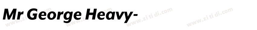 Mr George Heavy字体转换